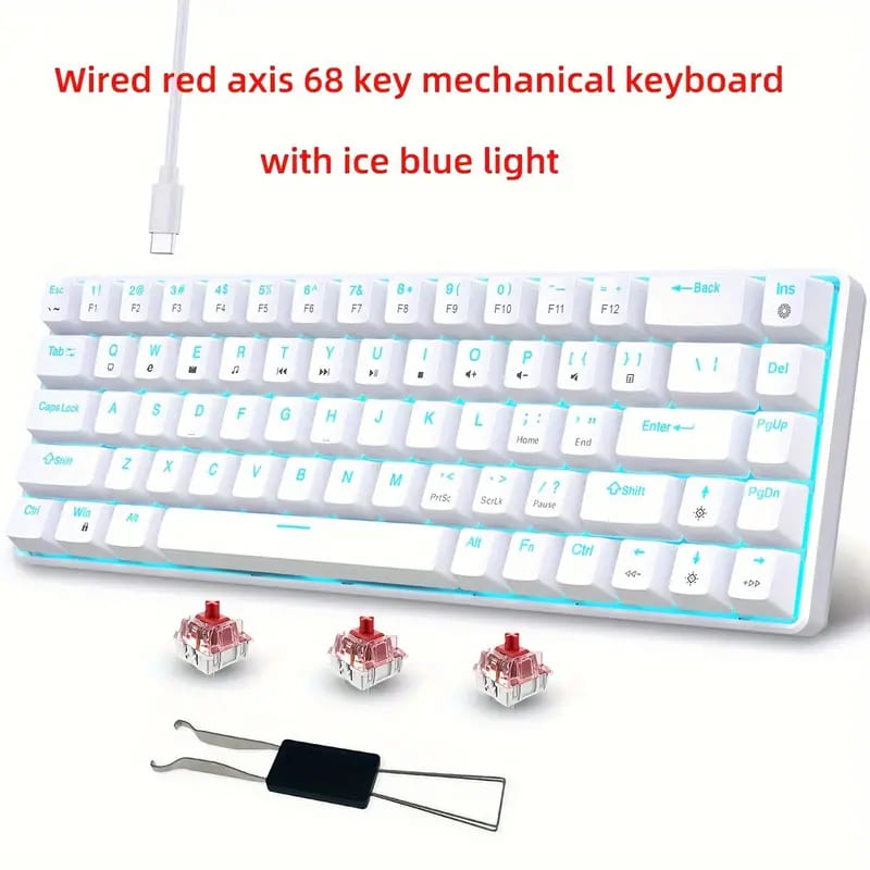 Wired 68-Key Mechanical Keyboard